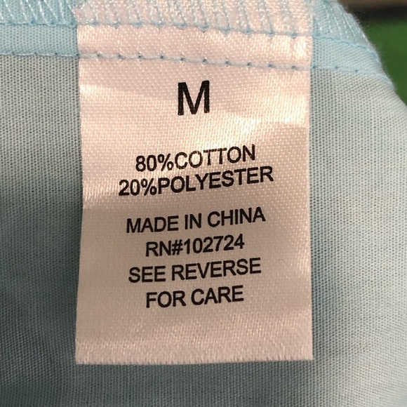 Hester & Orchard Blue puff sleeve, smocked detail button down blouse - Picture 4 of 9